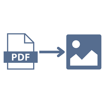 A graphic showing the process of converting PDF to image.