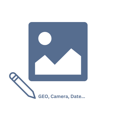 Screenshot of the EXIF editor showing editable metadata fields of an uploaded photo