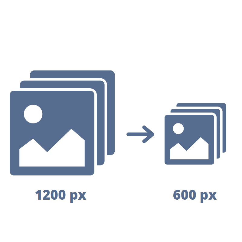 Captura de tela da interface do redimensionador de imagens