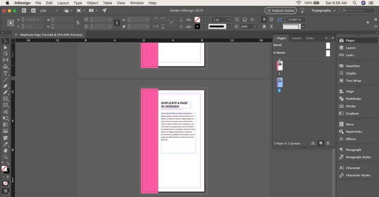 How To Duplicate A Page In Indesign