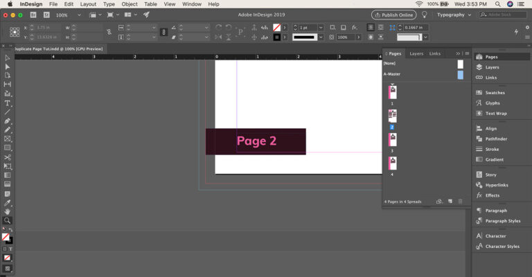How to add page numbers to InDesign