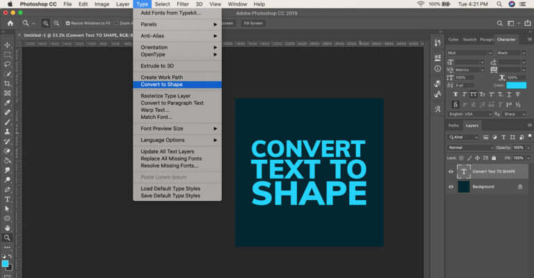 How To Make Text Into A Heart Shape In Photoshop