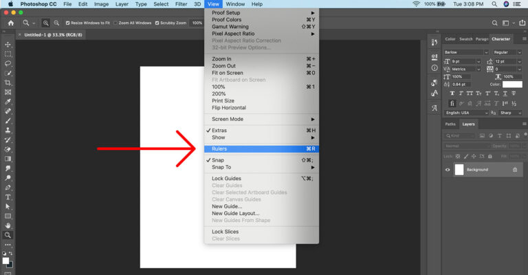 how to add ruler guides in photoshop