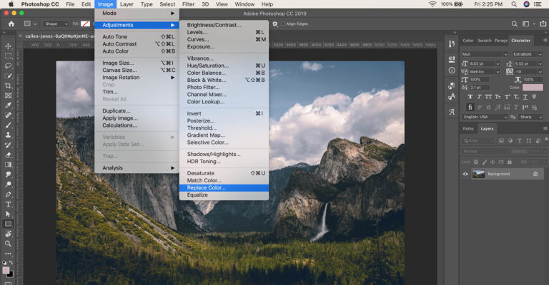 How to replace color in Photoshop