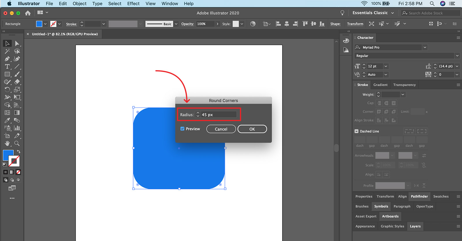 How To Curve Square Edges In Illustrator