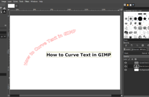 gimp curve text