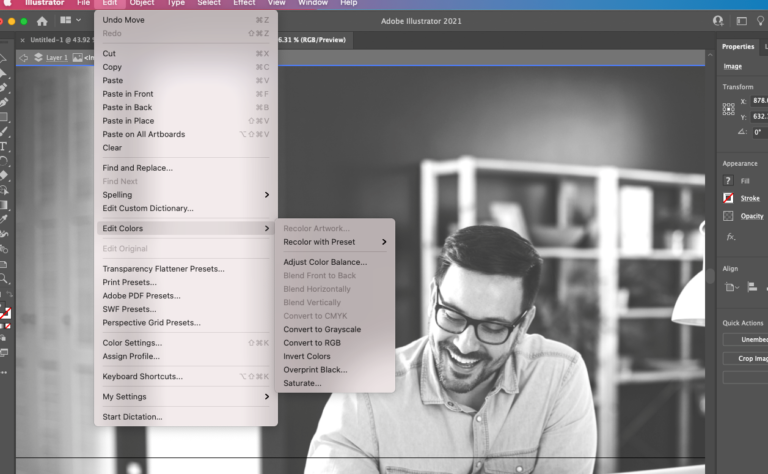 How To Make An Image Black And White In Illustrator