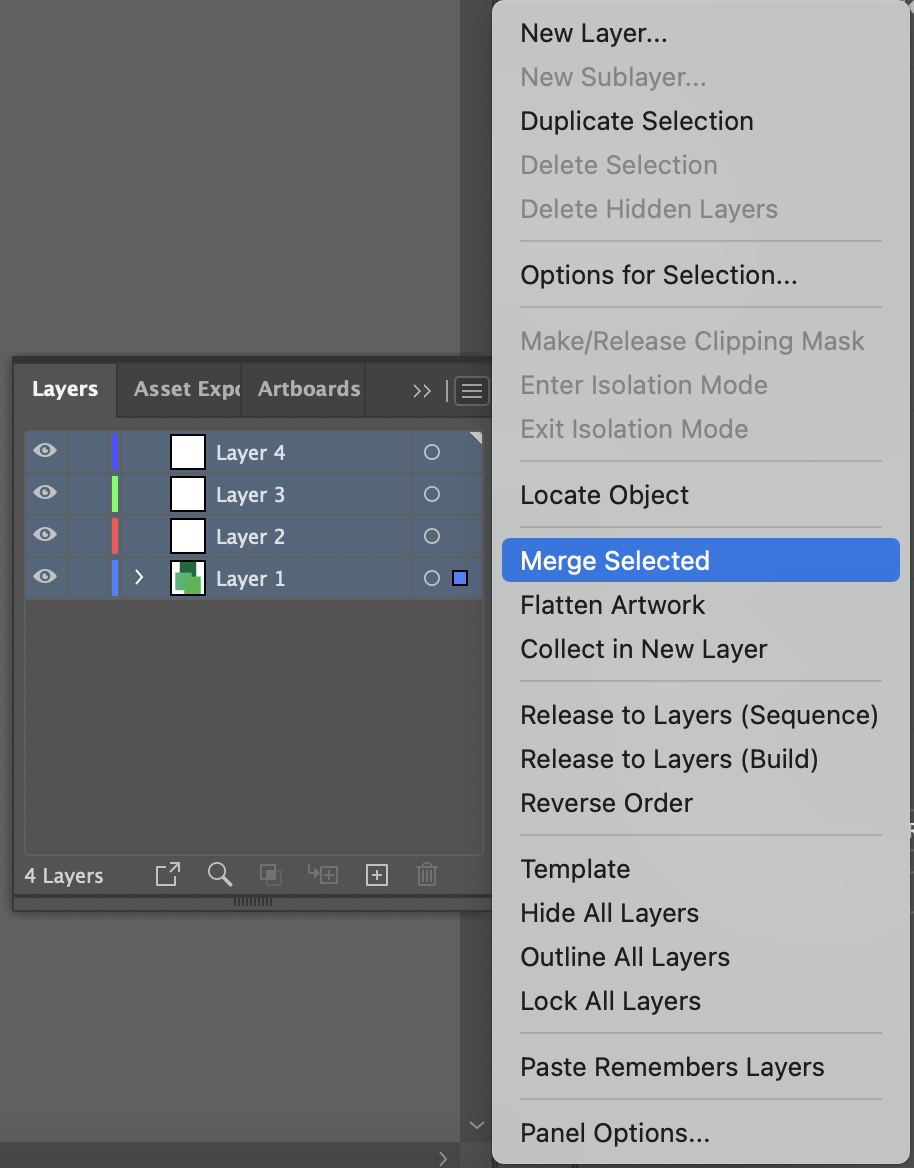 How to group layers together in Adobe Illustrator