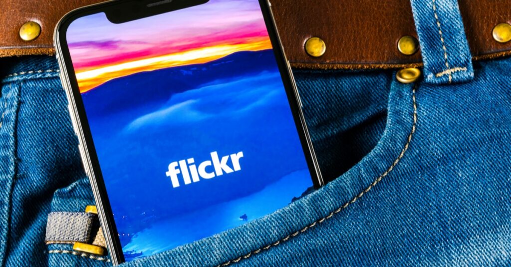 flickr opened in mobile