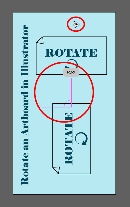 rotate adobe illustrator artboard