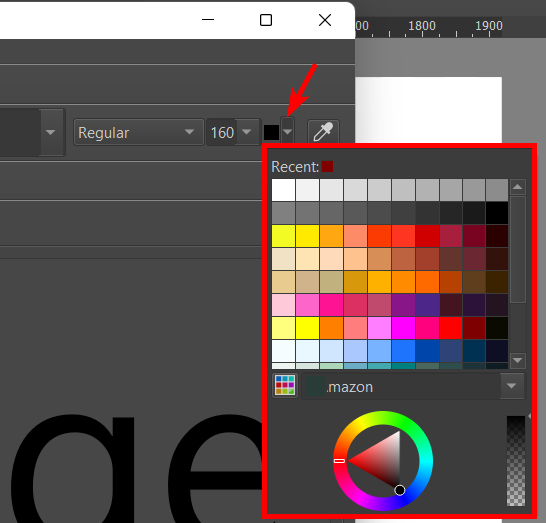 krita change color of text