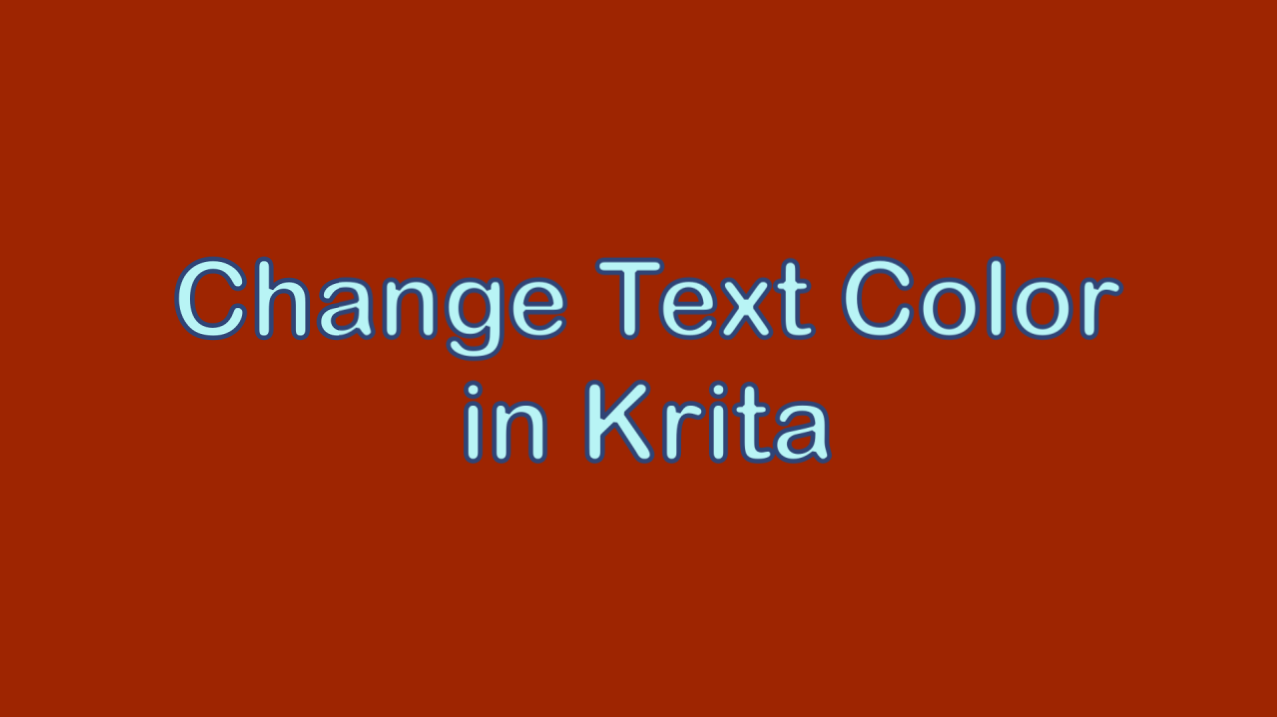 krita change color of text