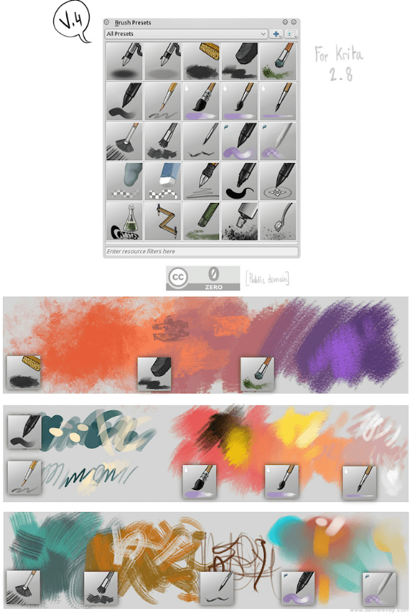 List of 20 Free Brush Packs for Krita