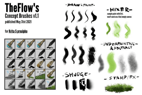 free krita brush packs