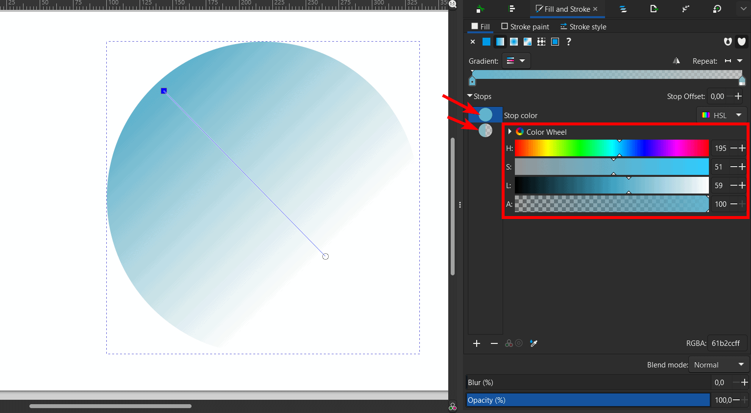 How to Create a Gradient in Inkscape - imagy