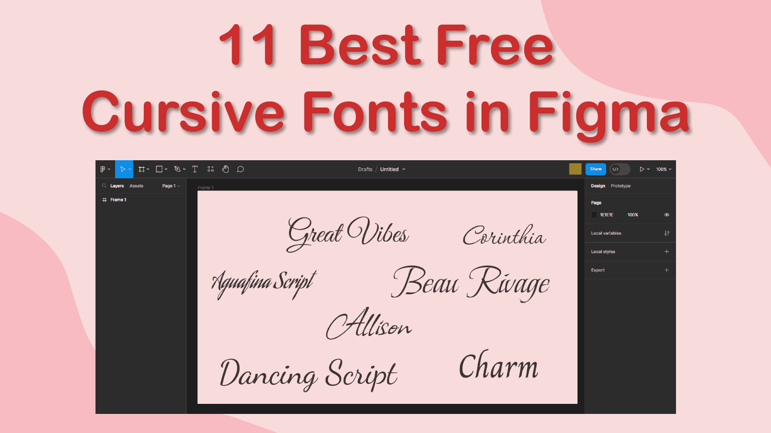 11 Best Free Cursive Fonts in Figma - imagy