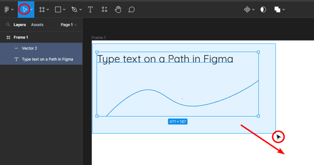 How to Type on a Path in Figma - imagy